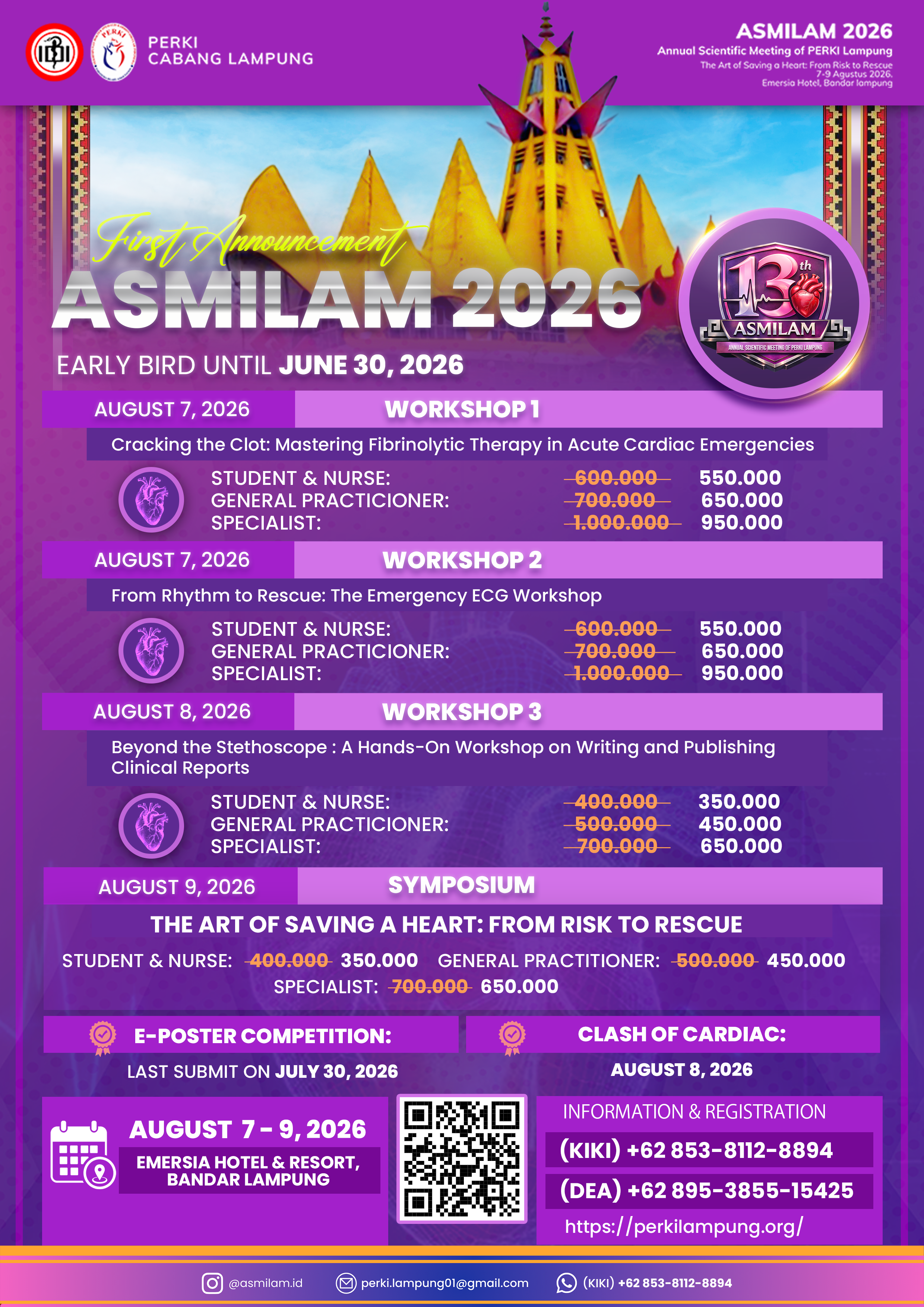 The 13th ASMILAM: Annual Scientific Meeting in Lampung 2026 “The Art of Saving a Heart: From Risk to Rescue